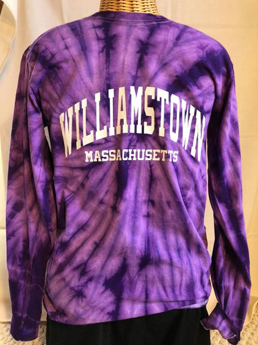 Purple tie dye Williamstown long sleeve  tee