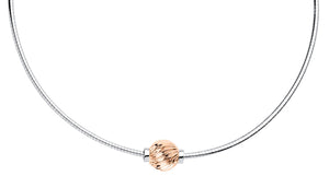 Sterling Silver Rose Gold Omega necklace
