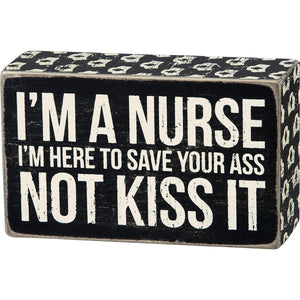 Box Sign - I'm A Nurse
