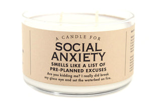 Whiskey River Candle Social Anxiety