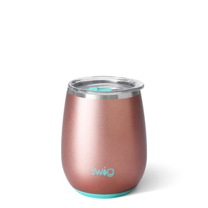 Rose Gold 14oz Stemless Wine Cup