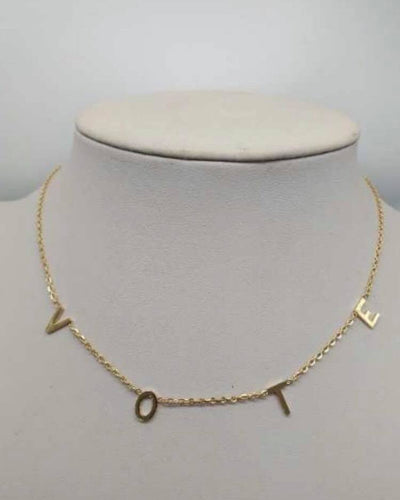 VOTE Necklace -  Michelle Obama Necklace