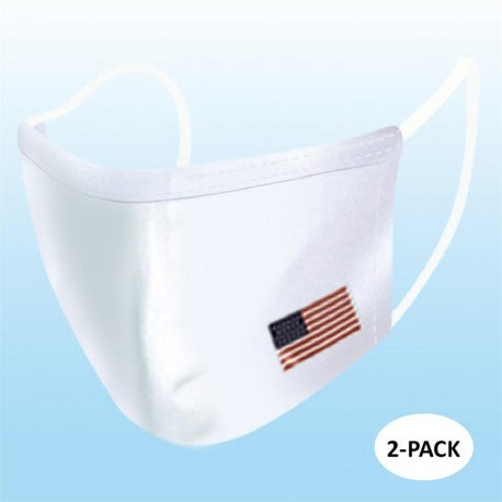 2 Pack adult Polyester soft 2 layer mask