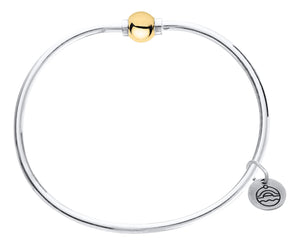 Sterling Silver Cape Cod Bracelet with 14k Gold Bead