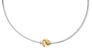 Cape Code 14k gold twist ball Omega Necklace